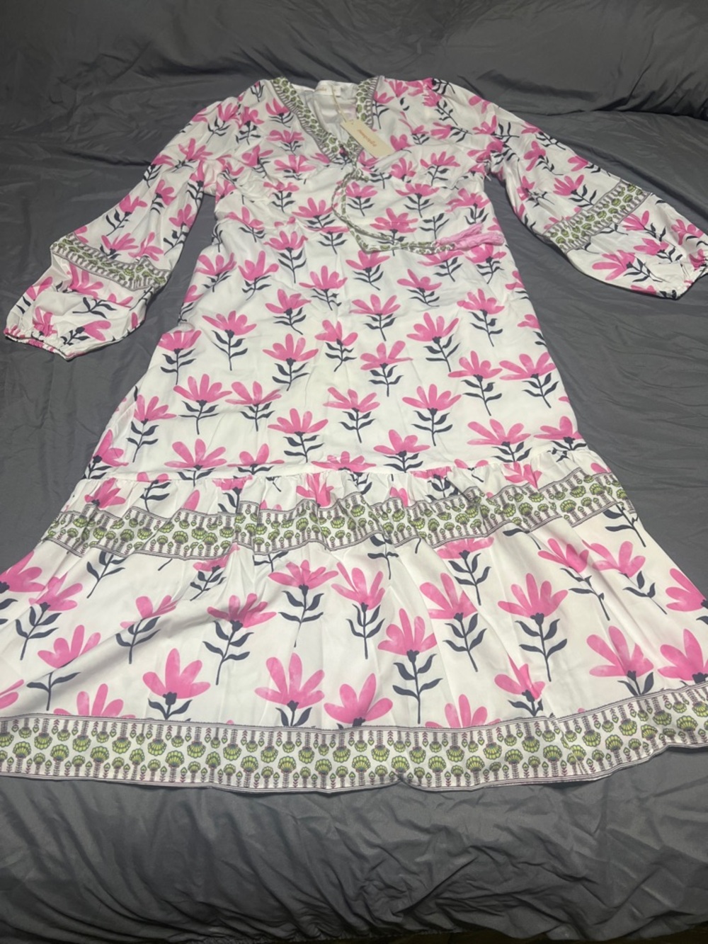 Sunny SpirIt Pink Floral Cotton Dress - Lightweight Spring Dress